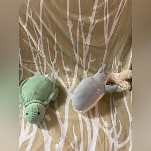 🐳Little toasties bundle Whale and turtle courdory fabric🐢